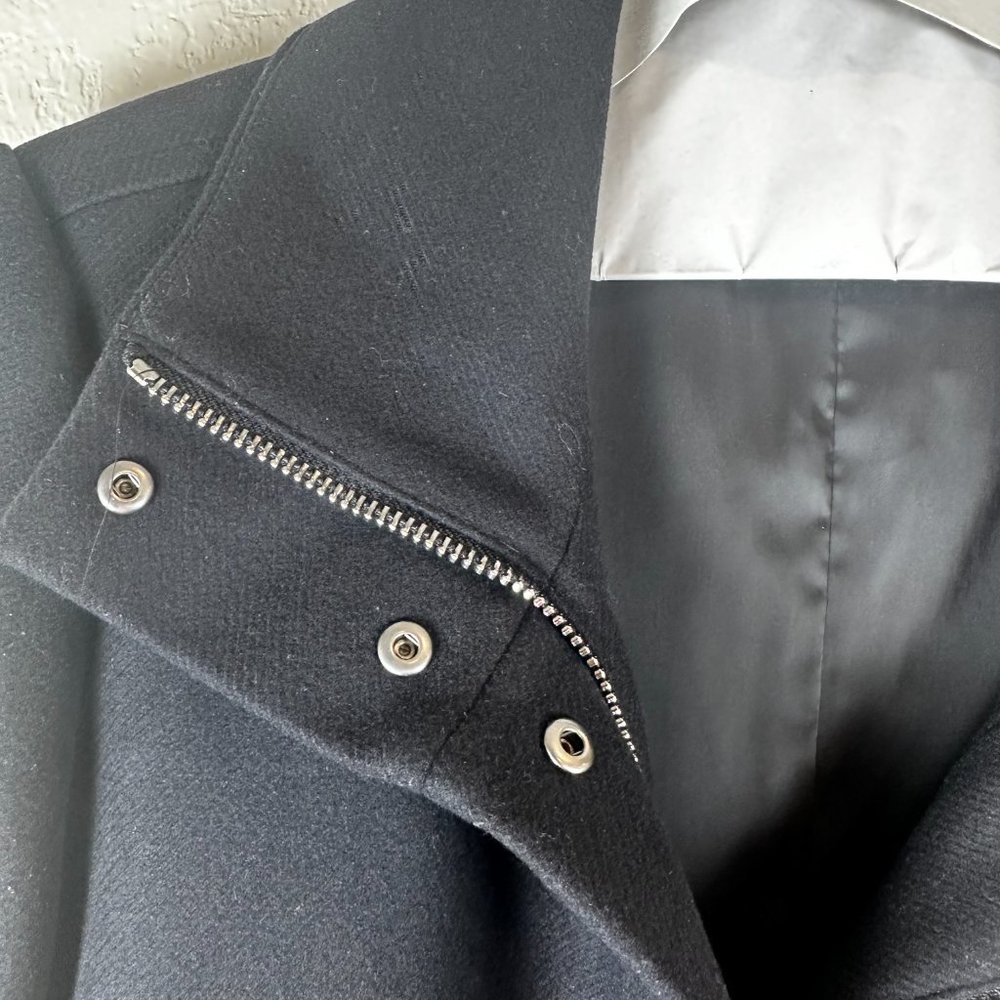Theory Black Coat | size large | wool blend coat used twice - Picture 8 of 15